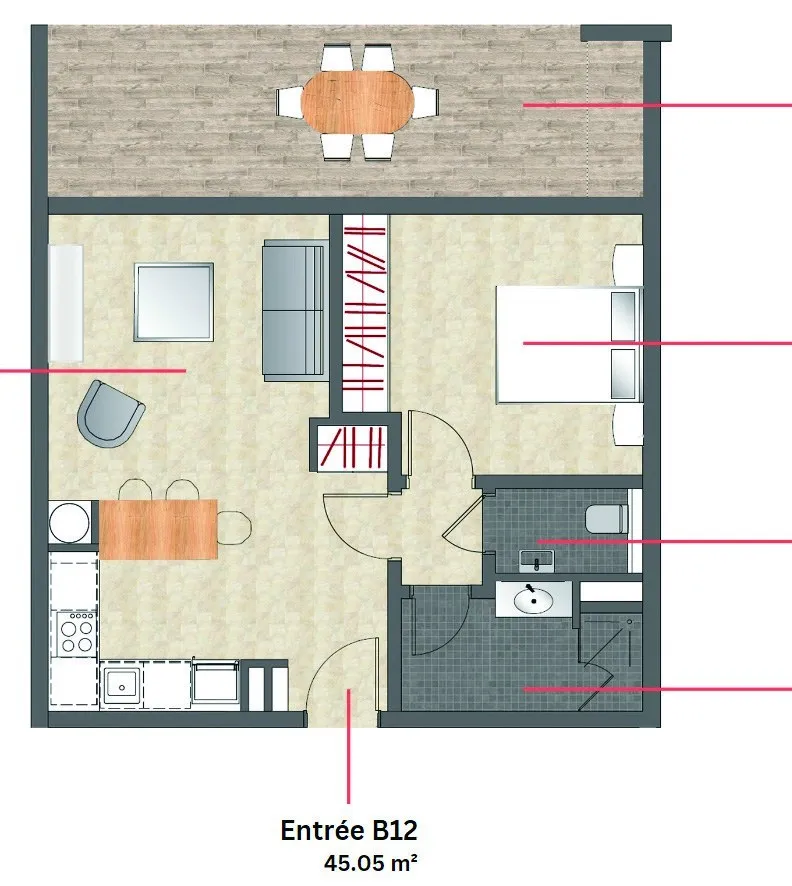 Published Cosy Bay unit layout.